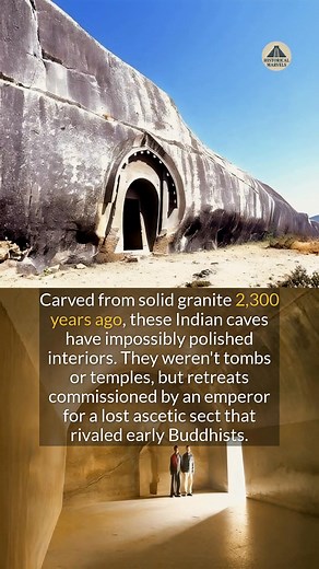 These 2,300-year-old Indian caves have impossibly polished interiors made for a forgotten ascetic sect. #ancienthistory #archaeology #didyouknow | Historical Marvels