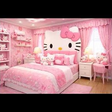 Dream Hello Kitty Room Makeover – So Cute! 🎀 #aestheticbedroomideas #shorts