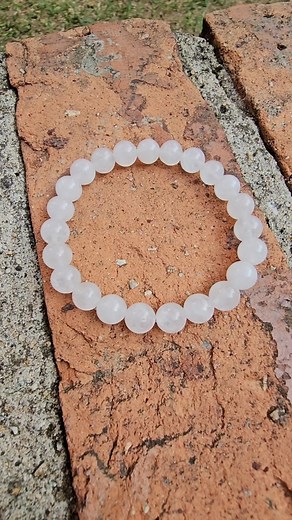 Pulsera de Cuarzo Blanco 🤍✨ #pulseras #cuarzo #reiki #accesorios #bisuteria