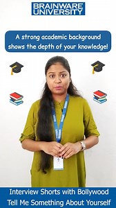 5.6K views · 173 reactions | Interview Shorts with Bollywood | Common Interview Questions | Tell Us Something About Yourself . . . . . #interviewquestions #jobinterviewquestions #interview #brainwareuniversity #brainware #university #bestuniversity | Brainware University | Facebook