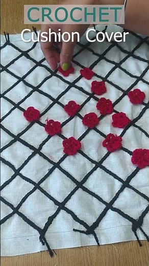 DIY simple crochet for making this beautiful Cushion Cover