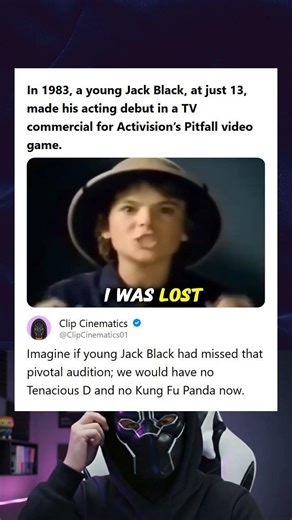 Jack Black Made His Acting Debut at Age 13 in a TV Commercial for Activisions Pitfall