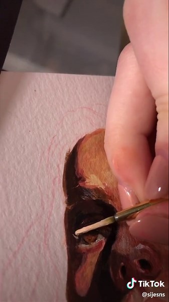 Expressive Self Portrait Acrylic Painting | ArtTok