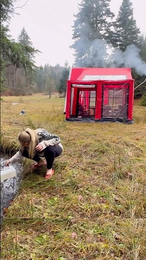 Şiddetli Yağışta Çadırı Kurmakta Zorlandık