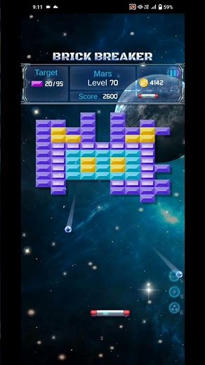 Brick Breaker Level 70 🔥 | Intense Brick Smash & Power Shots | Arcade Mobile Short #games #game