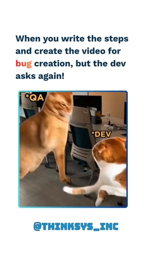 Software Development | Quality Assurance on Instagram: "Comment below with the funniest time your bug report got ignored! #QAhumor #BugLife #TesterProblems #DevVsQA #QualityAssurance #TechMeme #SoftwareTesting #AgileLife #DebuggingDrama #WorkplaceLOL"