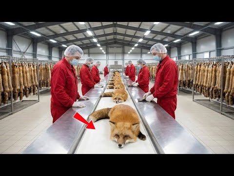 How Raw Fox Fur Is Turned Into Luxury Products | Full Factory Process