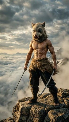 Anime vs Real Life 🤯AI Made Inosuke Real?! Demon Slayer In Real Life