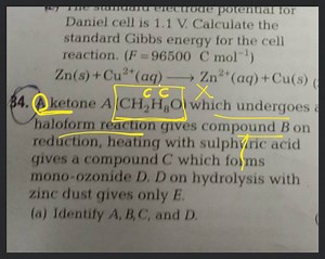 Daniel cell is 1.1 V. Calculate the standard Gibbs energy for t... | Filo