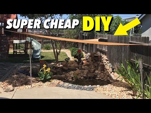 CHEAP DIY SHADE COVER FOR BACKYARD KOI POND, CRAZY!