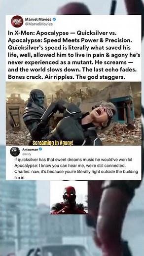 In X-Men: Apocalypse, Quicksilver unleashes his incredible speed , with lightning-fast strikes.