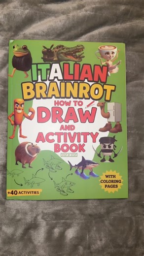 Italian brainrot how to draw and activity book. My son loves it! #TikTokMadeMeBuyIt #italianbrainrot #brainrot #tungtung #tiktokshopfinds