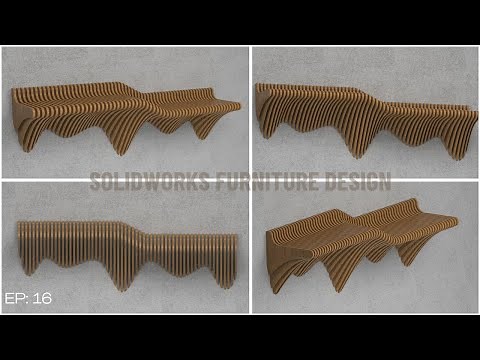 Solid works - Furniture Design | Parametric Wall design | Geometric loft Pattern | EP16