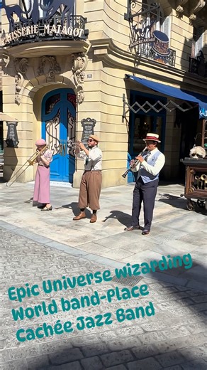 Enjoy the 1920’s Wizarding World jazz band in Epic Universe!! @epicuniverse #epicuniverseorlando #universalorlando #epicuniverse #jazzband #wizardingworld #placecacheejazzband | Amy Baranek-Travel with Amy at Marigold Travel Company | Facebook