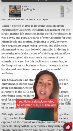 3.8K views · 220 reactions | LOLITA UPDATE: MIAMI SEAQUARIUM FILES LAWSUIT IN RESPONSE ⚖️ The fight over Lolita the orca continues — Miami Seaquarium has officially responded with a lawsuit. Here’s the latest in the ongoing controversy.  #LolitaUpdate #MiamiSeaquarium #FreeLolita #AnimalRights #OrcaNews #JusticeForLolita #SeaLifeMatters #LawsuitUpdate #BreakingNews #MarineMammals | TizzyEnt | Facebook