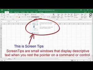 What are Screen Tips in Excel: Show or Hide ScreenTips in Excel