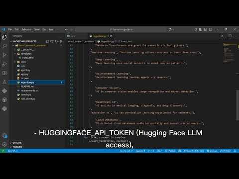 Smart Research Assistant using Flask , TiDB and hugging face