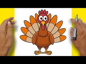 How to Draw a TURKEY Easy Step-by-step | American Thanksgiving