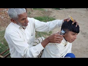 hair cutting by hand hair cutting machine | Fuji haircut by manual clipper | village life punjab |