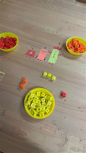 🔢✨ When maths feels like magic… ✨🔢 Numberblocks to the rescue! 🙌 Using multilink cubes with chalk outlines brings numbers 1, 2 & 3 to life in such a visual, hands-on way. 👉 Children can: 🌟 Match cubes to the chalk outlines 🌟 Build their very own Numberblocks 🌟 Develop number recognition & counting skills 🌟 Strengthen early maths foundations through play It’s simple, engaging and instantly recognisable thanks to the power of Numberblocks! 🟥🟧🟨 ❤️ if you love numberblocks too! Follow @al