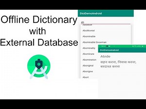 Create Offline Android Dictionary App in Android Studio