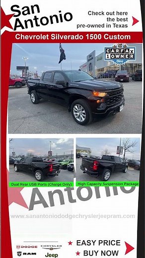 Pre-Owned 2024 Chevrolet Silverado 1500 Custom RWD 4D Crew Cab