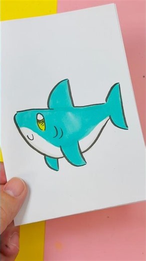 Comment dessiner un requin kawaii étape par étape