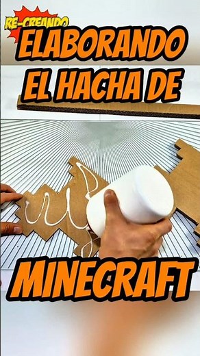 Cómo hacer EL HACHA DE ORO MINECRAFT 1.3 #minecraft #hacha #hachademinecraft #recreando #cosplay