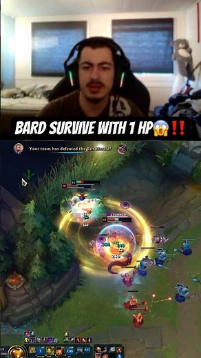 NEVER Take The Tunnel 😭 1 HP Escape #bard #league #leagueoflegends