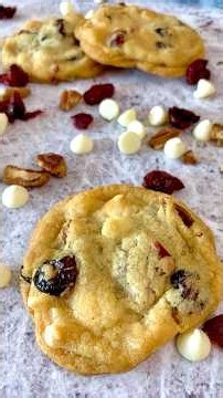 Cranberry White Chocolate Chip Pecan Cookies