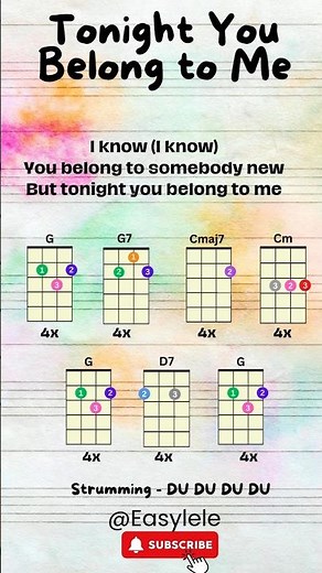 You Belong To Me - Ukulele Chords / Play Along #ukulele #ukulelelessons #youbelongtome