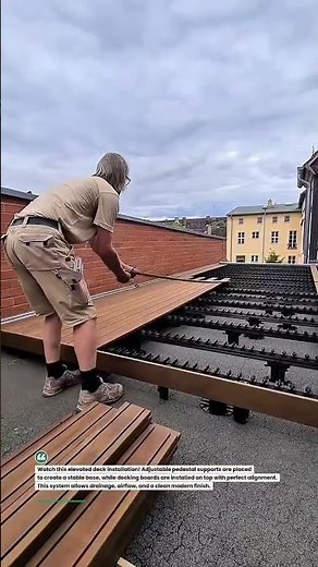Elevated Deck System Install! #construction #decking #DIY #shorts #tools #outdoor