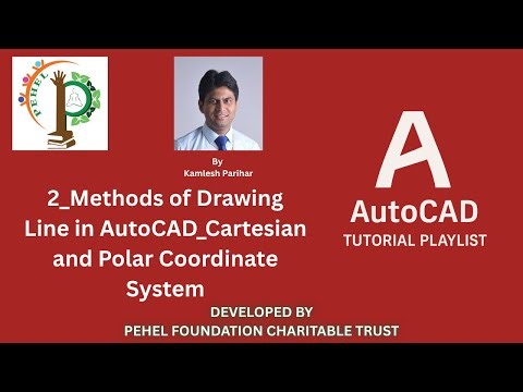 2 Methods of Drawing Line in AutoCAD Cartesian and Polar Coordinate System