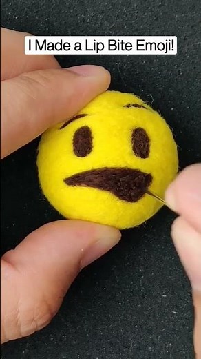 Lip Bite Emoji Satisfying Art #shorts #emoji