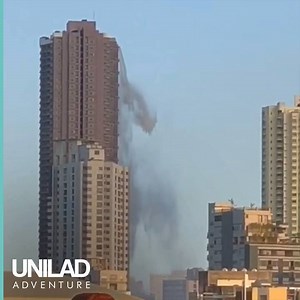 A rooftop pool in Manila spills onto the ground as a 6.1 magnitude earthquake caused the building to sway 😬 | UNILAD Adventure