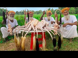 Ever Eat Cow Tail Meat? 40 KG Beef Tail Unique Recipe Cooking by Grandpa for Old Age Special People