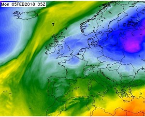 Watch how very cold continental air retreats and gets replaced by cold Polar maritime air mass, then milder air pushes in later in the week. This only looks brief with more cold air coming from the west. (PC users click HD for clearer image) Details on the snow risk overnight will be posted shortly.... | CW Weather