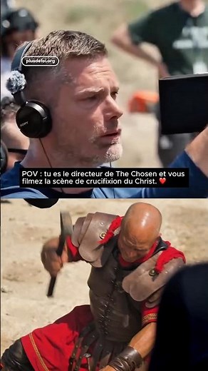 A moving moment behind the camera… ✨ He accepted the cross and bore our pain. Out of love