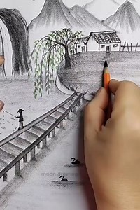 How to drawing | Pencil drawing #moon #draw #moondraw #moondrawing | Moon Drawing