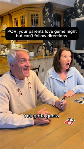 Mary + Bri on Instagram: "They love their game nights😂 grab Wild Guess at Barnes and Noble (link in bio)! . . #ad @wildguessgames #family #gamenight #funnyparents #familytime"