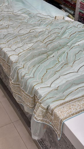 51K views · 11 reactions | Organza Saree with Moti and Sequin Hand...