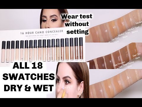 ELF CAMO CONCEALER REVIEW | ALL SWATCHES | BEST FULL COVERAGE DRUGSTORE CONCEALER
