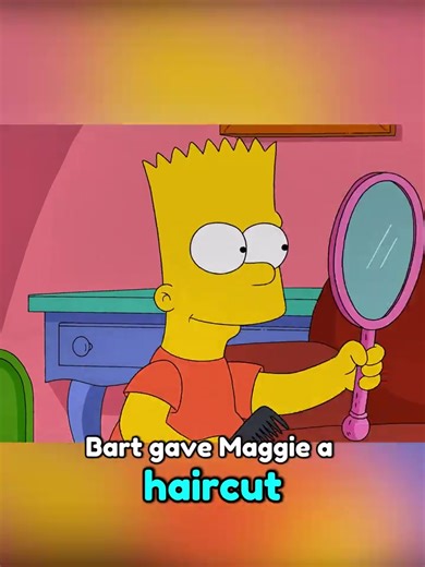 Bart gave maggie a haircut in the simpsons! #simpsons #clips #funny #bart #haircut