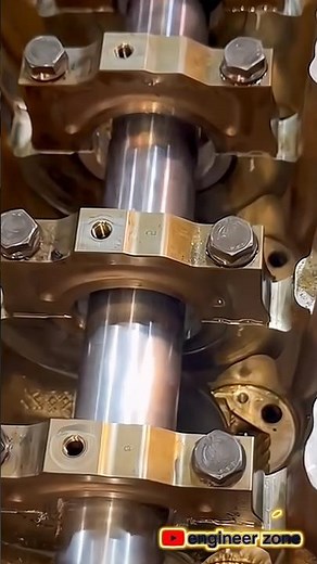 Internal Secrets 🔍 How Crankshaft Bearings Work | Engine Inside Explained ⚙️ #Shorts
