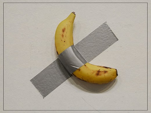 The meaning behind the infamous taped banana modern art piece