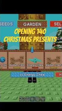 Open 140 Christmas Presents - Grow A Garden #growagarden