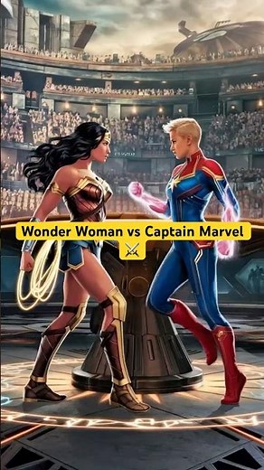 Wonder Woman vs Captain Marvel ⚔️ EPIC Arm Wrestling Showdown 🔥 Who wins? Watch Till End #shorts