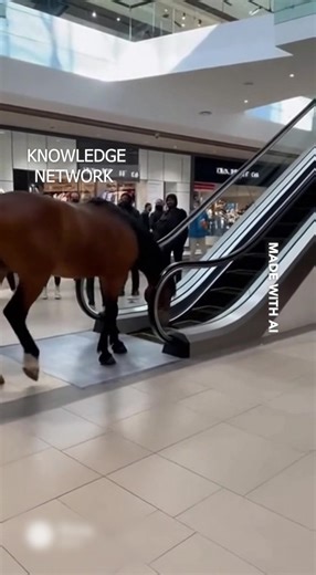 REAL HORSE RIDES ESCALATOR | Knowledge Network