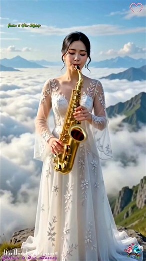 Beautiful Chinese Woman Playing Dreamy Saxophone 🎷💘🎸 Nature Relaxing Music #Shorts #viral