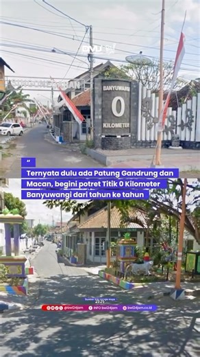 BWI24JAM🇮🇩 on Instagram: "✨ Tahukah kamu, fren? ✨ Dulu Titik 0 Kilometer Banyuwangi pernah dihiasi Patung Gandrung dan Patung Macan 🐯, lho! Kini, kawasan ikonik di jantung kota ini terus bertransformasi dari tahun ke tahun 🌆 Hadir dengan wajah baru yang makin menarik untuk warga maupun wisatawan yang sekadar singgah dan mengabadikan momen 📸. 📍 Sumber foto: Google Maps Street View Nah, warga Banyuwangi… Masih ada yang pernah melihat langsung Patung Gandrung & Macannya? Cerita di kolom komen